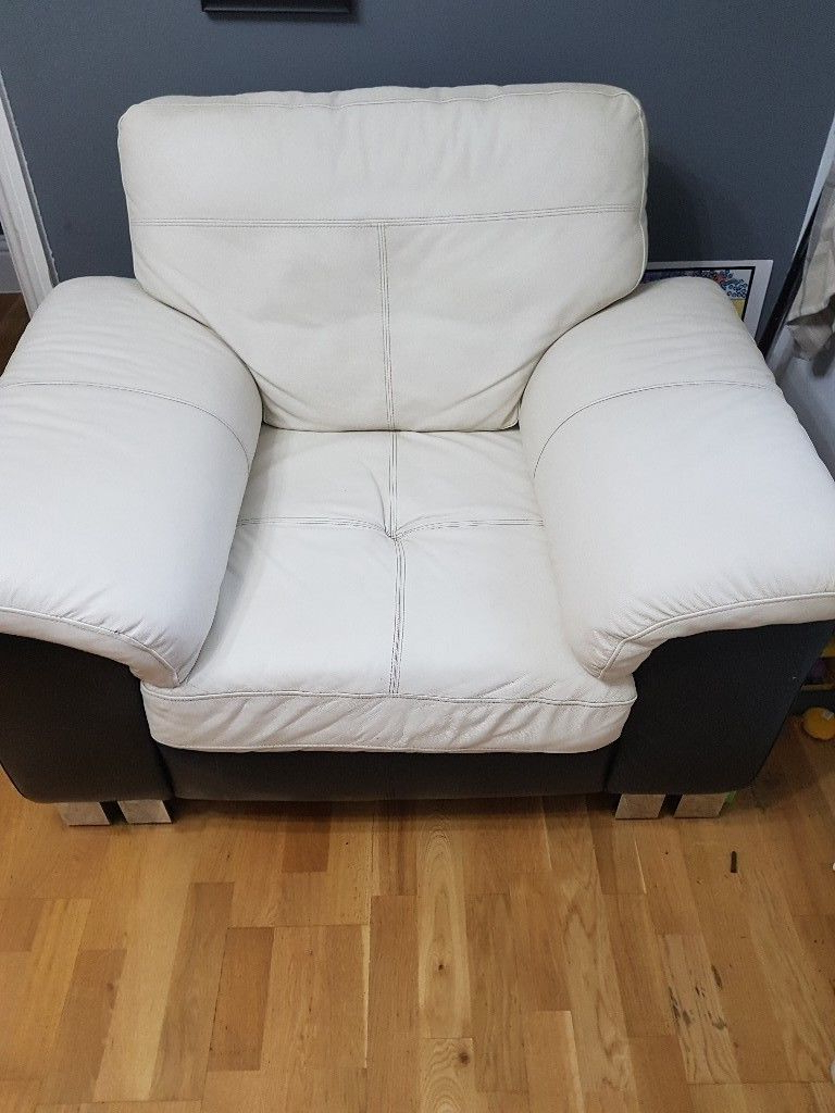 Gina Grey Leather Sofa Chairs