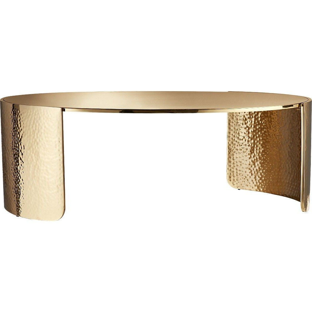 Cuff Hammered Gold Coffee Tables