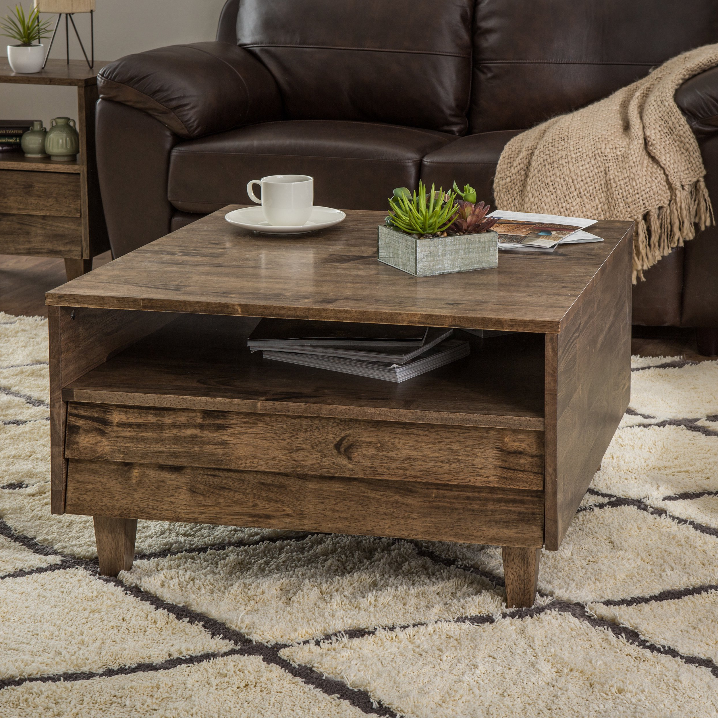 Natural 2 Drawer Shutter Coffee Tables