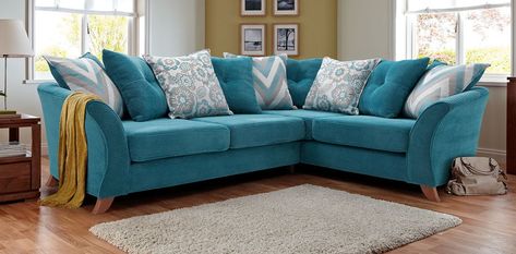 This striking & colourful Ruby corner sofa will liven up any .