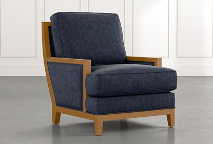 Abigail II Navy Blue Accent Chair | Living Spac