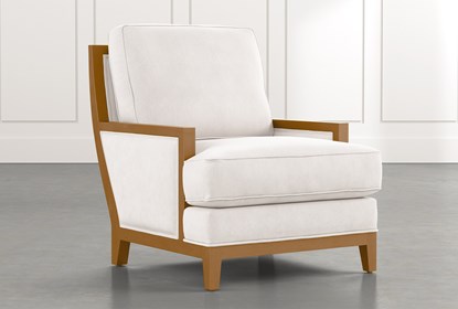 Abigail II White Accent Chair | Living Spac