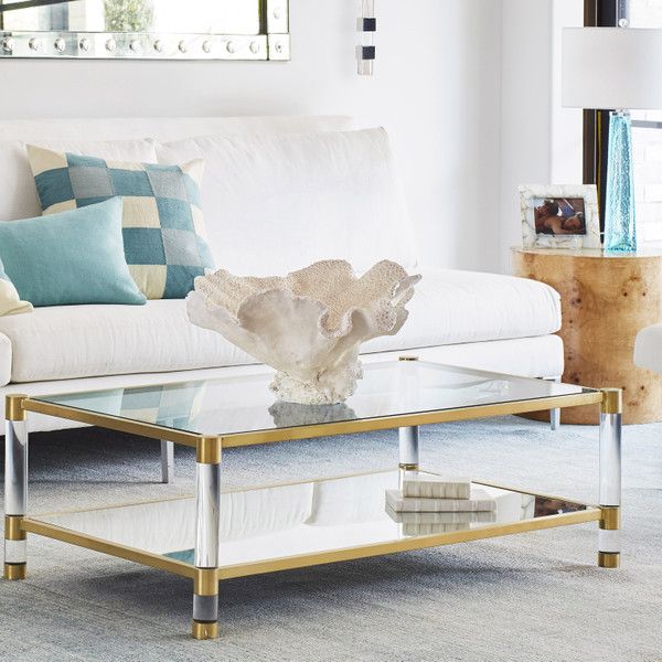 Acrylic, Glass and Brass coffee table | Wisteria (With images .