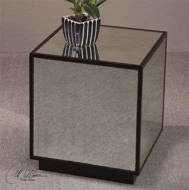 Matty Mirrored Cube Table | Cube table, Mirrored side tables .