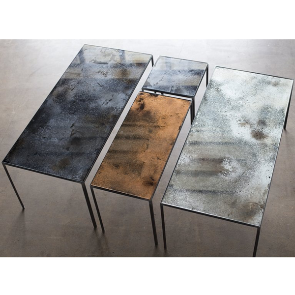 Notre Monde | Charcoal Patchwork coffee table - 20711 - Heavy aged .