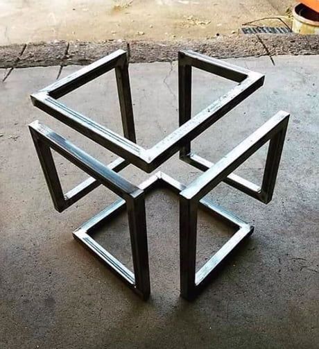 Infinity cube | Welding art, Metal furniture, Welding projec