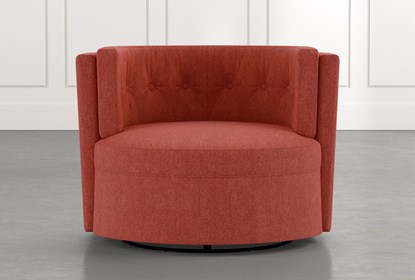 Aidan II Red Swivel Accent Chair | Living Spac
