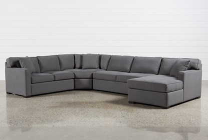 Alder Foam 4 Piece Sectional W/Right Arm Facing Chaise | Living Spac