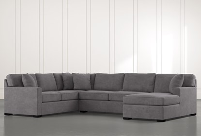 Alder Foam 3 Piece Sectional With Right Arm Facing Chaise | Living .