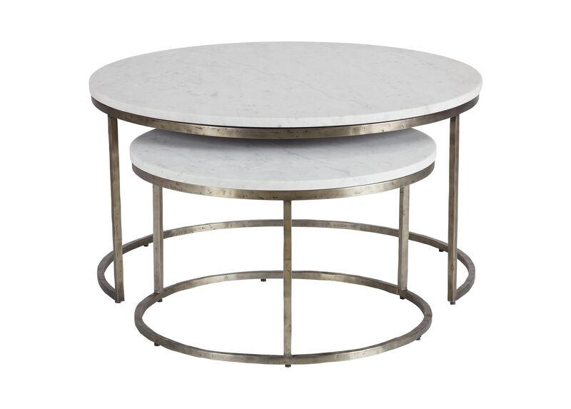 Bayless Marble-Top Coffee Table | Nesting Table | Ethan All