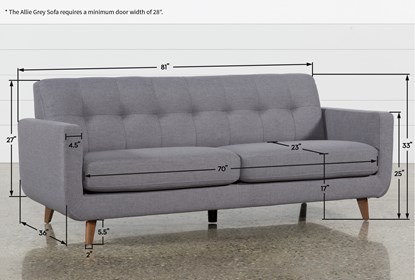 Allie Dark Grey Sofa | Living Spac