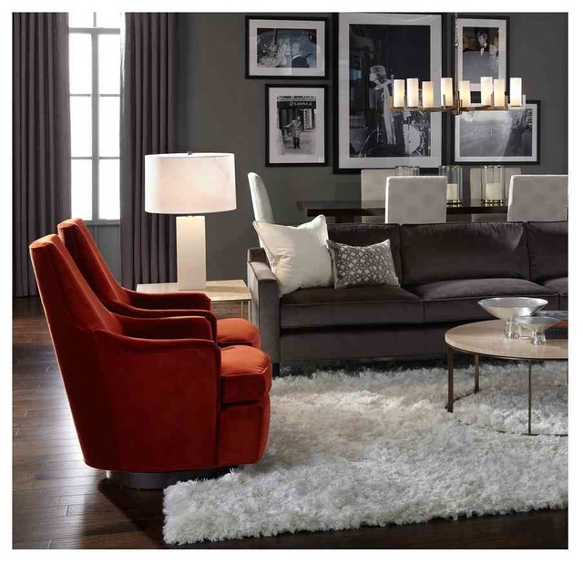 Daphne Swivels & Allure Cocktail Table - Modern - Living Room .