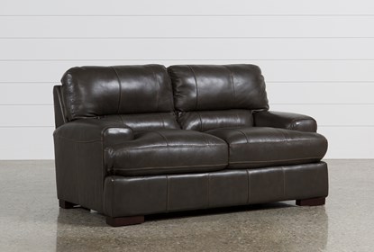 Andrew Leather Loveseat | Living Spac