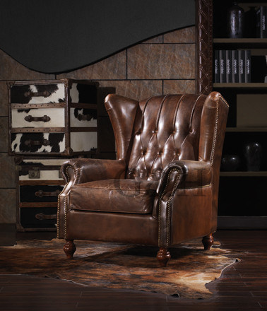 China New Classical European American Leather Sofa Chair Furniture .