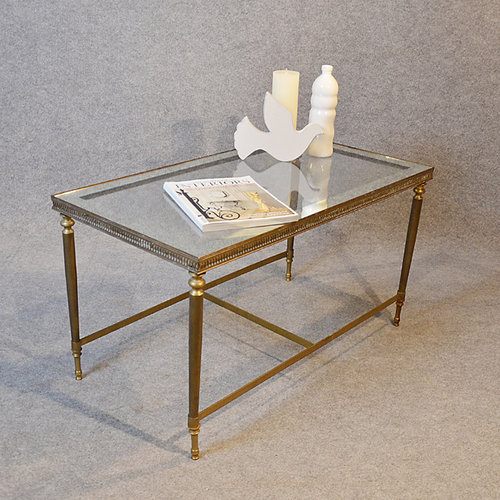 Antiques Atlas - Coffee Table Art Deco Brass Glass T