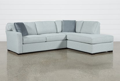 Aspen Tranquil Foam 2 Piece Sleeper Sectional With Right Arm .