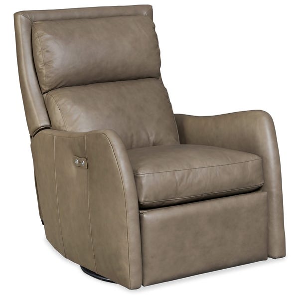 Shop Aspen Lenado Leather Power Swivel Recliner Chair - On Sale .