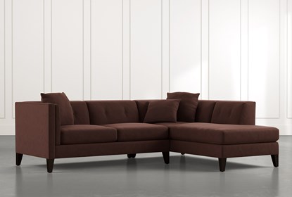 Avery II Brown 2 Piece Sectional with Right Arm Facing Armless .