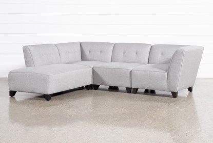 Benton III 4 Piece Sectional With Left Facing Bumper Chaise .