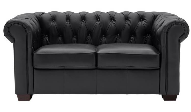 Buy Argos Home Chesterfield 2 Seater Leather Sofa - Black | Sofas .