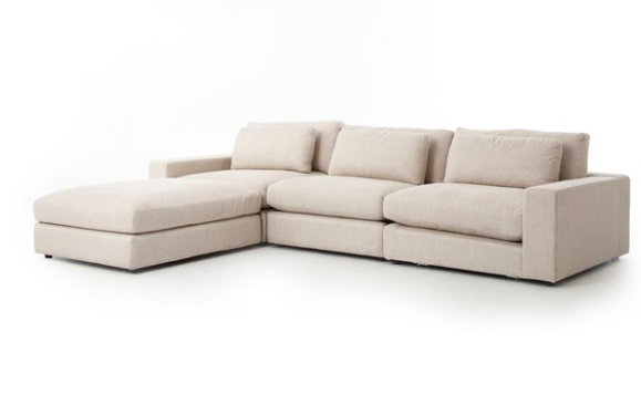Bloor Sofa With Ottoman - Natural | Sofa, Sectional so