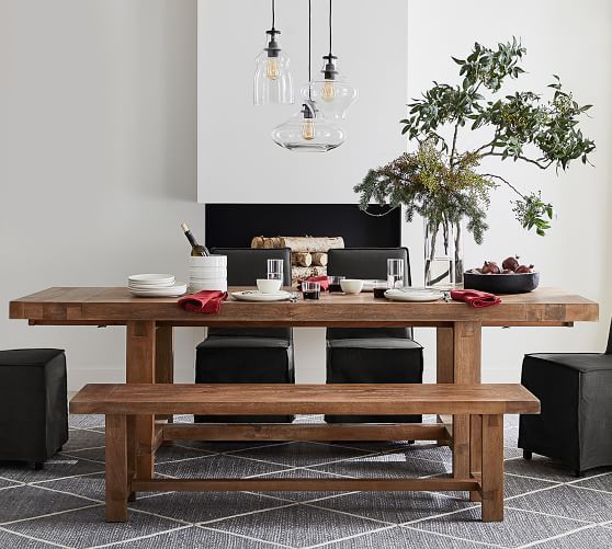 Perfect Pair: Reed Extending Dining Table with Bench + Carissa .