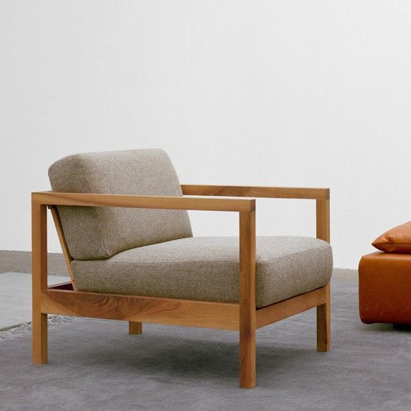 Nordic leisure chair modern minimalist wood frame single sofa .