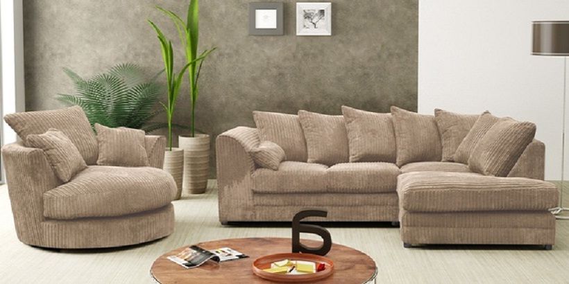 Fabric Corner Sofa with Swivel Chair | Corner sofa and swivel .