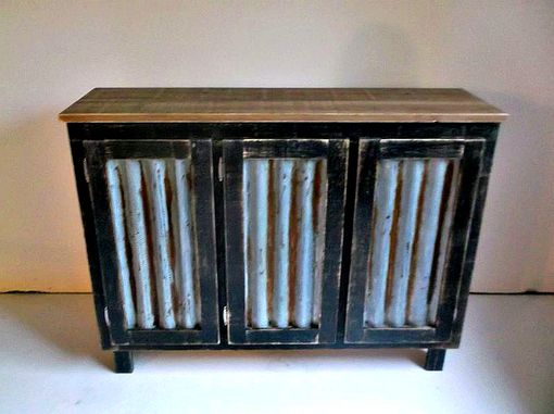 Buy Hand Crafted Rustic Bar Cabinet With Reclaimed Corrugated .