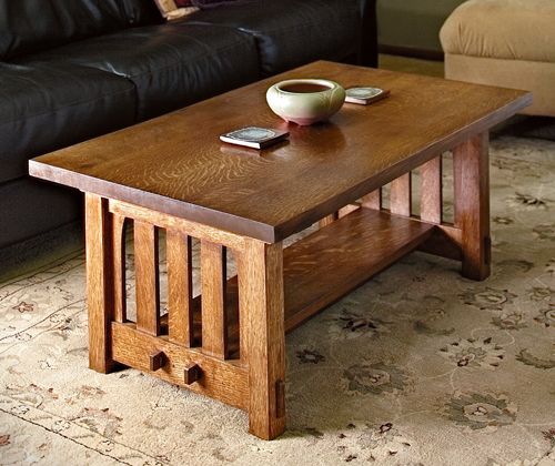 How to Build a Mission-Style Coffee Table in the Arts and Crafts .
