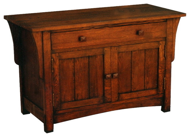 Arts and Crafts Mission Oak Sideboard or Entry Way Cabinet .