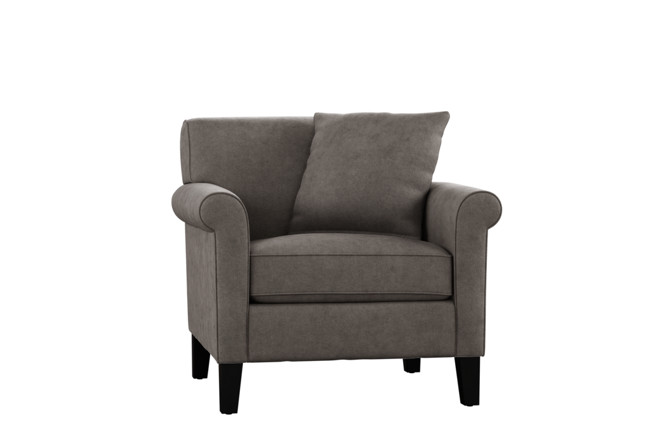 Devon II Dark Grey Arm Chair | Living Spac