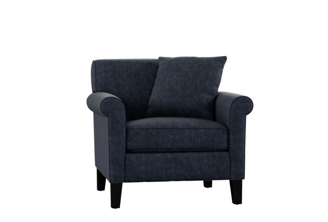 Devon II Navy Blue Arm Chair | Living Spac