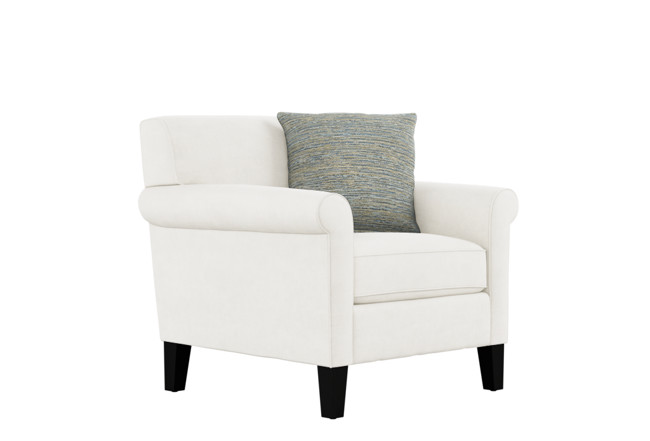 Devon II Light Grey Arm Chair | Living Spac