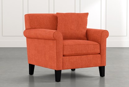 Devon II Orange Arm Chair | Living Spac