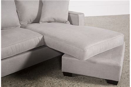Egan II Cement Sofa With Reversible Chaise | Sectional sofa with .