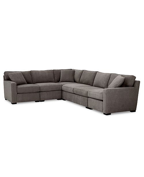 Furniture Radley 5-Pc. Fabric Sectional Sofa with Apartment Sofa .