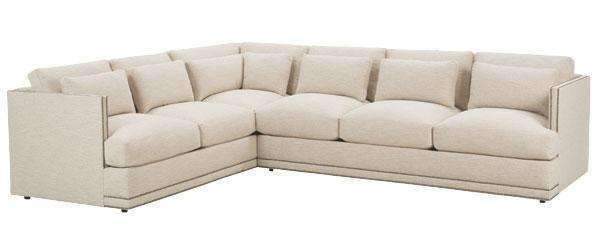 Gretchen Contemporary Fabric Upholstered Sectional Sofa With Nails .
