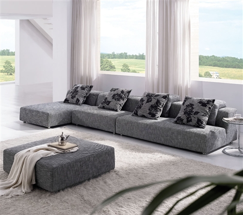 Modern Zebrano Fabric Sectional Sofa TOS-ANM308-