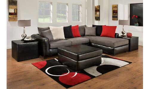 Young style sectional with great colo