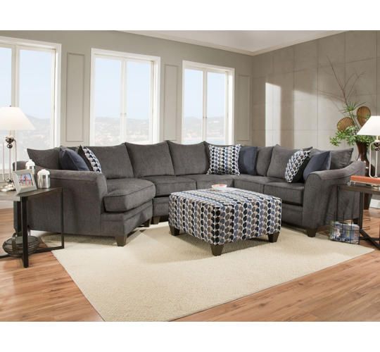 Albany Slate 3PC Sectional - Art Van Furniture | Living room sets .