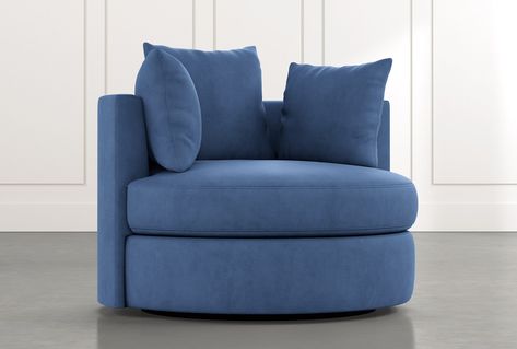 Gibson II Blue Swivel Cuddler - $750 | Accent chairs for living .