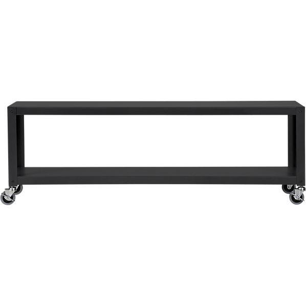 Go-Cart Carbon Grey Rolling TV Stand Coffee Tab