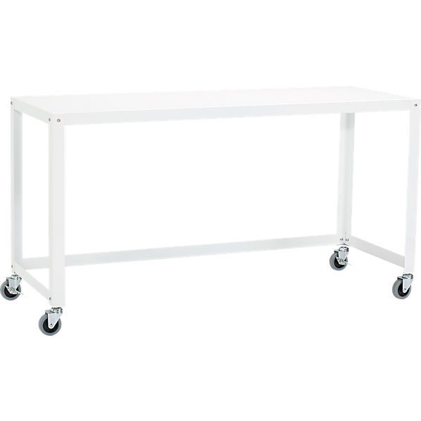 Go-cart white console table on wheels | White console table, Hall .
