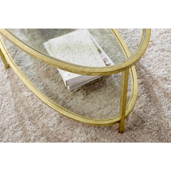 Home Decorators Collection Bella Oval Gold Leaf Metal and Glass .