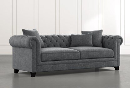 Patterson III Dark Grey Sofa | Living Spac