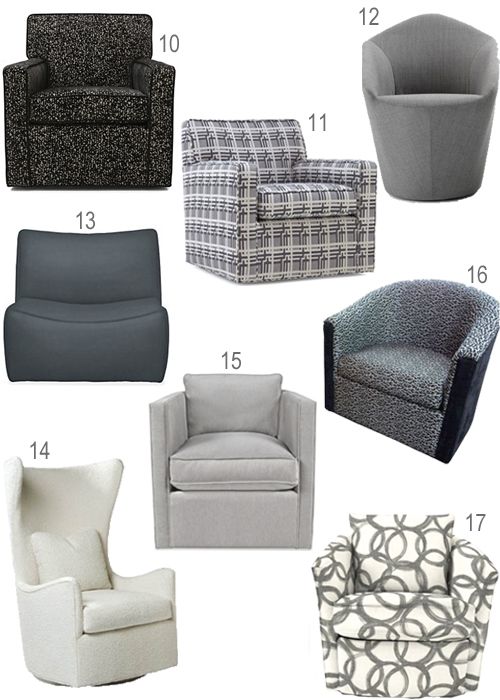 Get the Look: Upholstered Swivel Chairs In Every Color | Modern .