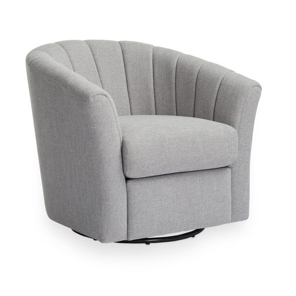 Shop Strick & Bolton Chloe Grey Swivel Chair - Overstock - 212067
