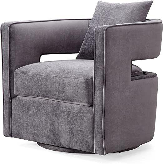 Amazon.com: TOV Furniture Kennedy Modern Handmade Velvet Swivel .
