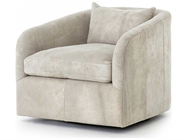 Four Hands Kensington Whistler Oyster Swivel Accent Chair .